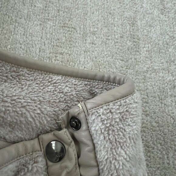 Abercrombie & Fitch Sherpa Fleece Half Snap Pullover Jacket Top S - Picture 8 of 10